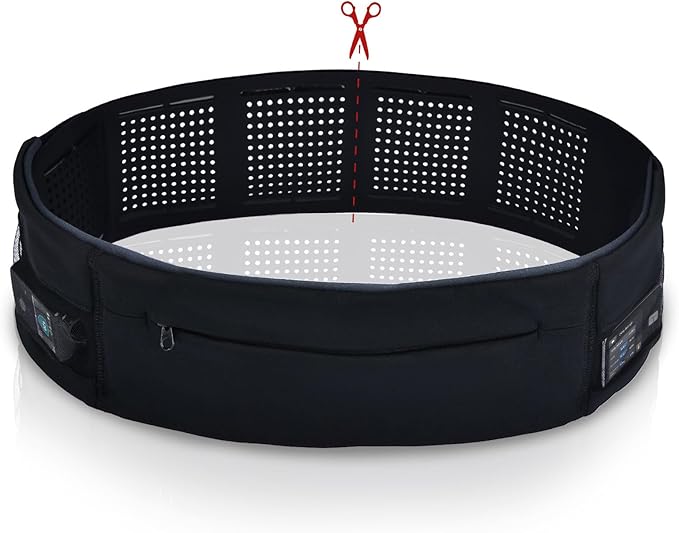 Diabetic Pump Belt Holder, Diabetes Insulin Pump Belt with Cuttable Size, Diabete Waist Running Belt for Men & Women (L:32"-48")