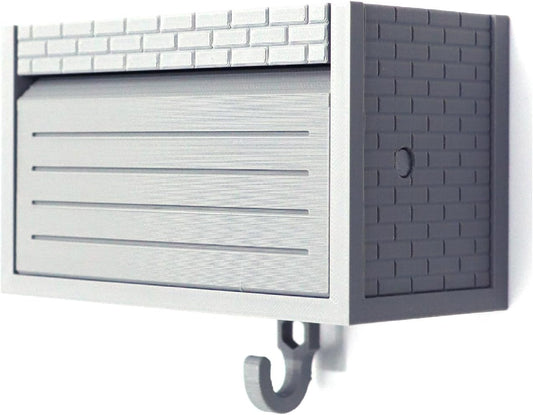 Wall-Mounted Car Display Key Holder, Decorative Garage Model Design, Multiple Colors（No Car） (Brick-Gray（No Car）)