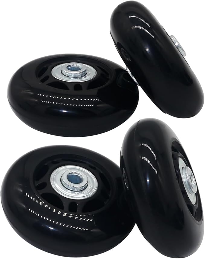 Mute Wear-resistant Outher Diameter 2.5 inch Luggage Suitcase Replacement Wheels Kit Inline Outdoor Skate Replacement Wheels (2.5 in × 0.94 in)