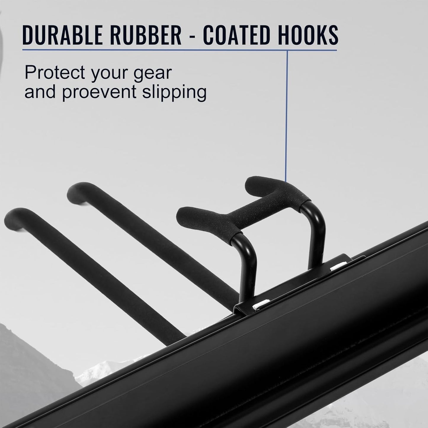 Wall Mount Tool Storage Rack, Heavy Duty Garage Storage Tool Organizer, Garden Tool Wall Hooks and Hangers, Hold Up to 350lbs Black