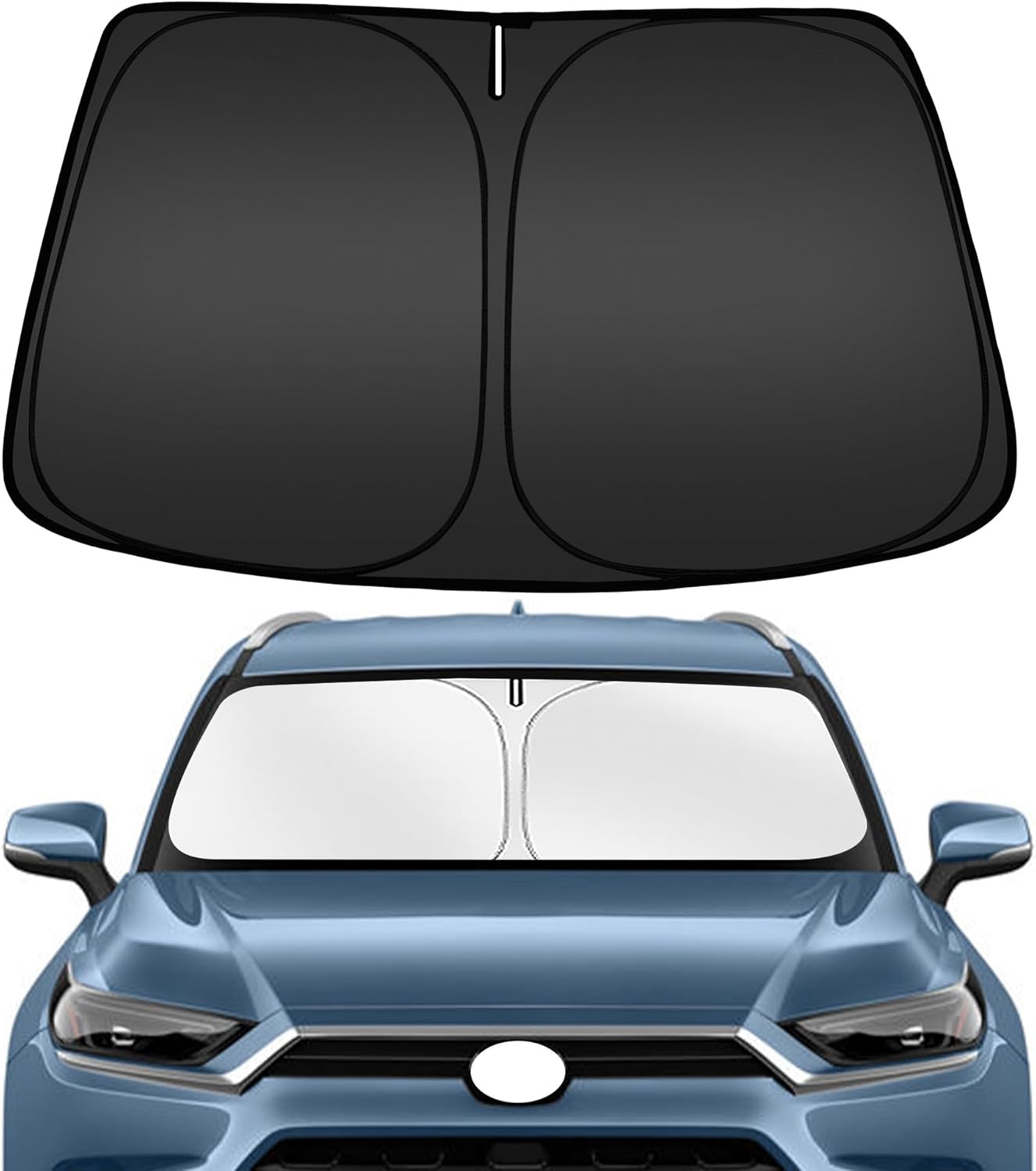 ARISMOTOR Windshield Sun Shade for Toyota Grand Highlander 2024-2025 2026, Custom Fit Foldable Front Window Sunshade Sun Visor Protector, Block UV Rays Keep Your Car Cooler