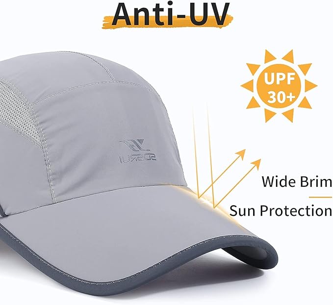 Running Hat Mesh Sports Cap Lightweight Quick Drying Runner Cap for Men Women