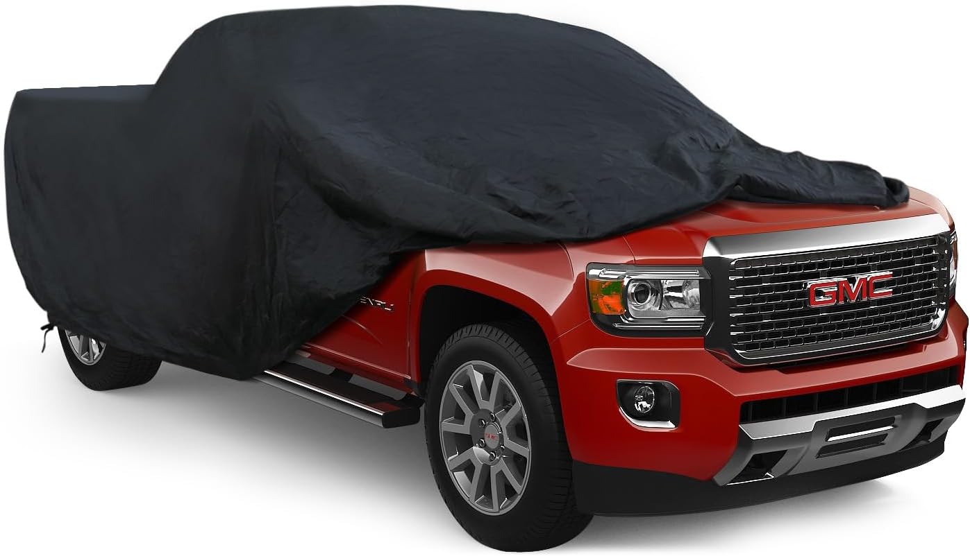 Proadsy 2025 Upgrade Car Cover Compatible with GMC Sierra 1500 Crew Cab Pickup 6.6 Feet Bed 2019-2024 2025 Windproof All Weather Waterproof Sun Rain UV Dust Snow Protection Outdoor Covers