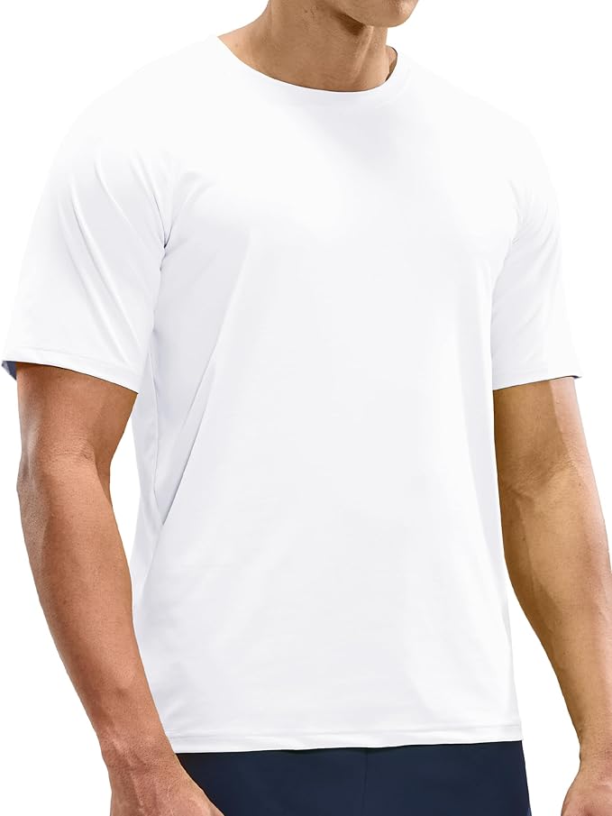 MIER Men's Dry Fit Workout T-Shirts Athletic Running Tee Short Sleeve Crew Neck Gym Tops, Polyester, Moisture Wicking