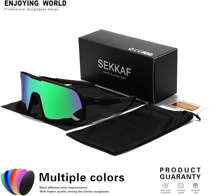 Polarized Sports Sunglasses for Men and Women Cycling Glasses UV Protection Goggles for Mountain Bike Running Fishing