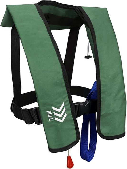 Manual Inflatable Life Jacket|Life Vest for Adults|PFD Low Profile|Supports up to 330 lbs(YSH700)