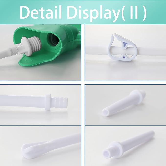 Coffee Enema Bag Kit, Douche Bag Combination Kit for Men and Women 5ft PVC Hose, 2L Capacity Water Colon Detox Cleanse Kit (Green, 2L)