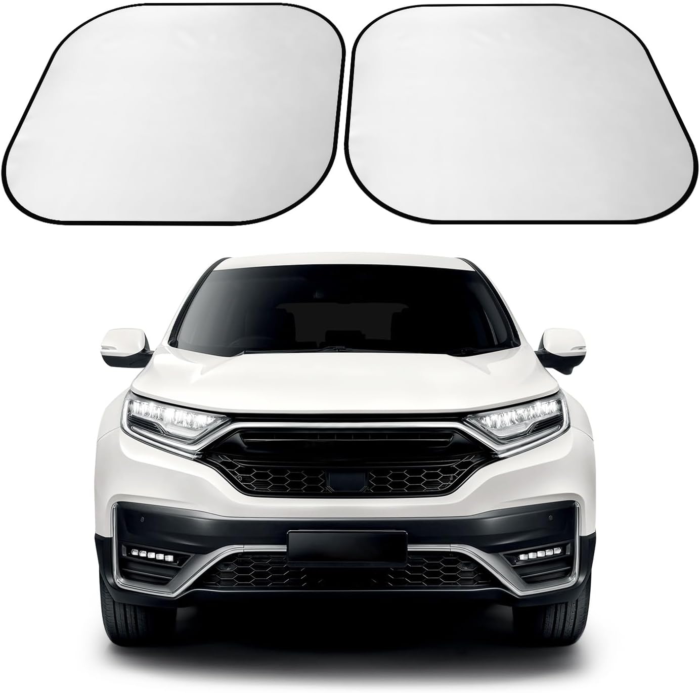 ARANA Car Windshield Sun Shade 2 Pack丨240T Thickened Front Window Sunshades Blocking 99% UV & Heat丨2025 Upgrade Sun Visor Keeps Trucks Interior Cool Universal Fit for Truck, SUV, Van, Small 36"x32.5"