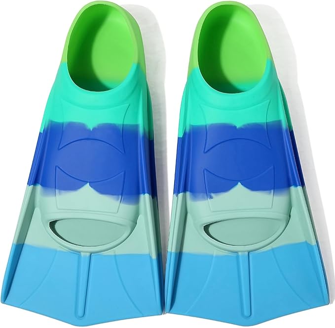 Kids Swim Fins,Short Kids Fins Youth Swimming Flippers for Lap Swimming Training for Children Girls Boys Beginners