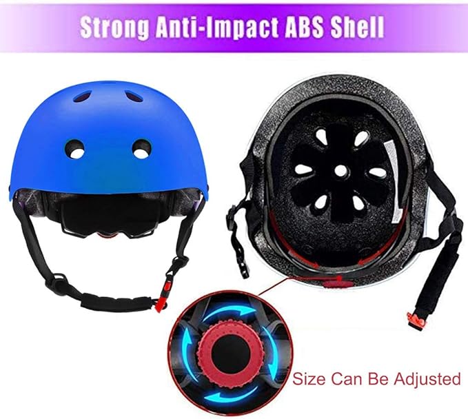 Adjustable Helmet for Ages 3-16 Kids Toddler Boys Girls Youth,Protective Gear with Elbow Knee Wrist Pads for Multi-Sports Skateboarding Bike Riding Scooter Inline skatings Longboard Roller Skate
