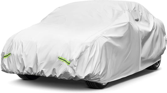 YOLENY Car Cover Waterproof All Weather Full Exterior Covers with Zipper,Universal Fit Sedan BMW Z3,Honda S2000,Mazda Miata/MX-5,Saturn Sky,Pontiac Solstice,Toyota MR2 Spyder(UP to 161 inch)