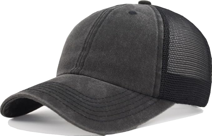 Comfy Vintage Trucker Baseball Hat- M/L/XL/XXL Women Men Unstructured Washed Dad Cap | Snapback | Soft Crown | Soft Mesh