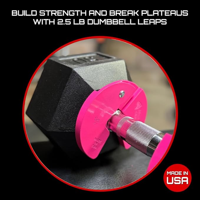 Micro Gainz Dumbbell Fractional 1.25lb Weight Plate, Ideal for Micro Loading, (Choose Color) 4 Piece Fractional Weight Plates, Designed for Dumbbell Training, Made In USA