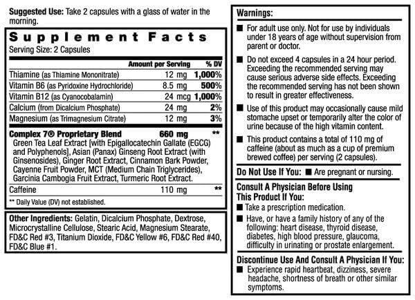 ILIOS Dexatrim Max Complex-7 | Diet Pills to Lose Weight - 7 Powerful Ingredients to Reduce Hunger & Body Fat, Fat Burner Supplements, Weight Loss Pills for Men & Women, 2 Packs w/ 60 Capsules Each