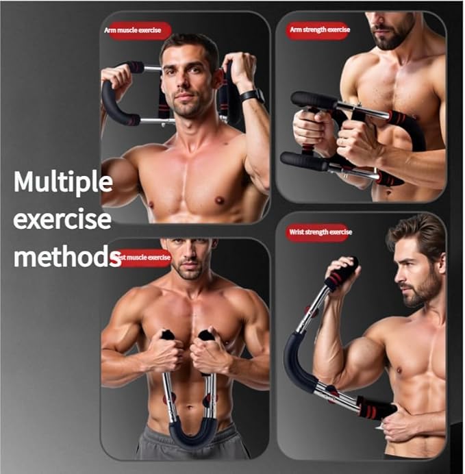Twister Arm Exerciser,Adjustable Spring Workout Bar, Forearm Triceps Chest Enhanced Exercise Strengthener,Portable Home Fitness Equipment