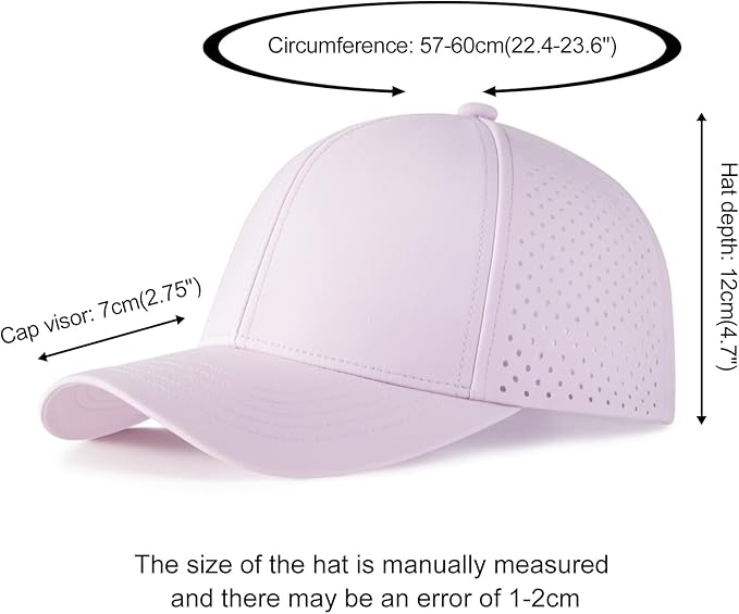 VOBOOM Men Quick Dry Baseball Cap Laser Cut Mesh Ball Curved Brim Snapback Hat