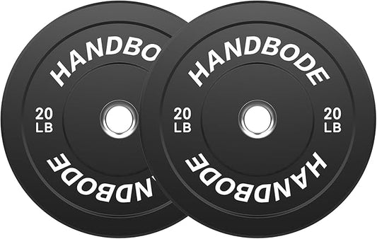 Colored Bumper Weight Plates Olympic Weight Plate Set 2-Inch, 10/15/20/25/35/45/55 lb Barbell Weight Plates Set for Home Gym, Rubber Strength Training Weights Plates for Weight Lifting