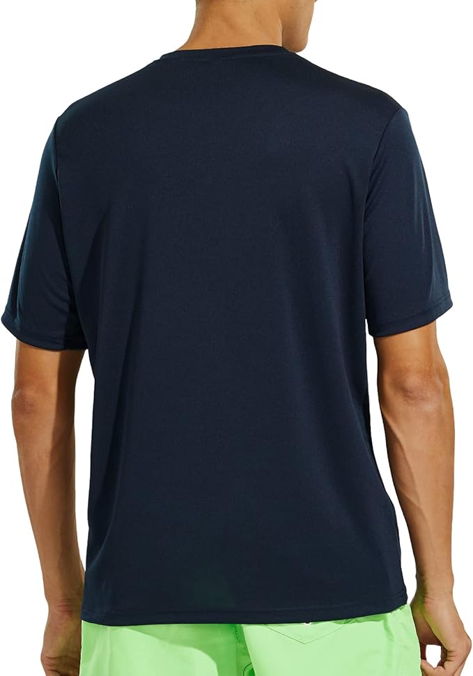 MIER Men's Quick Dry Workout Shirts Moisture Wicking Running Athletic Performance T-Shirts Recycled Polyester Top Tee