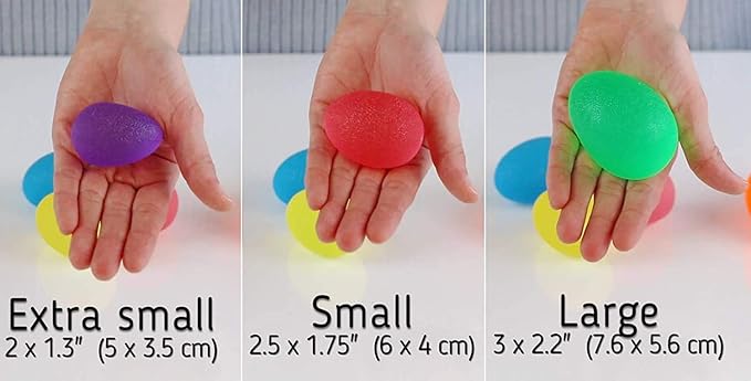 The Friendly Swede Stress Balls for Adults - 3 Squeeze Balls for Hand Therapy, Stress Relief & Strength; 3 Resistance Levels
