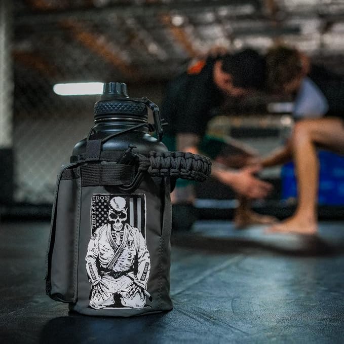Iron InfideI Battle Bottle Sleeve - 64 oz and 32 oz Water Bottle Sleeve Only for Half Gallon 1L Steel Water Bottle | Rugged Cover with Molle for Versatile Design with Storage for Phone, Wallet & Keys