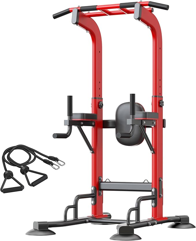 sogesfurniture Adjustable Dip Station & Pull Up Bar – Heavy Duty Calisthenics Workout Equipment for Home Gym, Multi-Function Fitness Training with Push Up Handles, Dips, Pull Ups & Push Ups