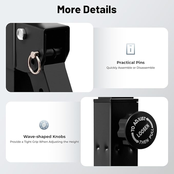 Foldable Power Tower Pull Up Bar Dip Station, 200kg/440.92lbs Triangular Pull Up Bar Station Adjustable, Multi-Function Strength Training Fitness Equipment for Home Gym