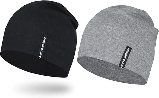 9" Multifunctional Lightweight Beanies Hats Snug Fitting, Running Skull Cap Helmet Liner Sleep Caps