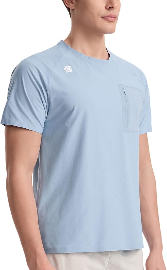 Moisture Wicking Quick Dry Soft Pickleball Workout Hiking Camping Running Shirts for Men Outdoor Sports