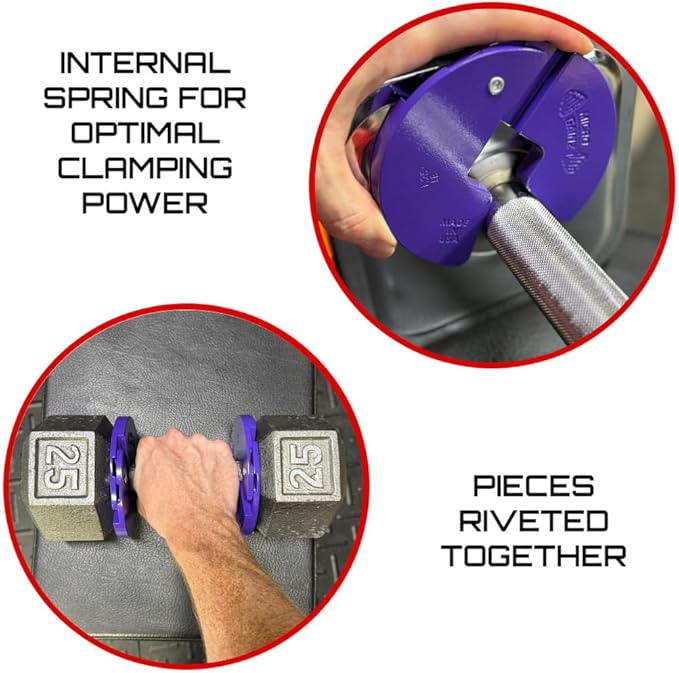 Micro Gainz Dumbbell Fractional 1.25lb Weight Plate, Ideal for Micro Loading, (Choose Color) 4 Piece Fractional Weight Plates, Designed for Dumbbell Training, Made In USA