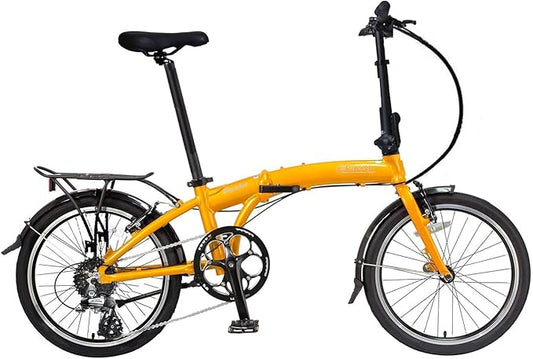 SOLOROCK 20" 8 Speed Aluminum Folding Bike - Wonder V Brakes, with Fenders & Alloy Rear Rack, Stainless Steel Spokes & Stainless Steel Fender Stays