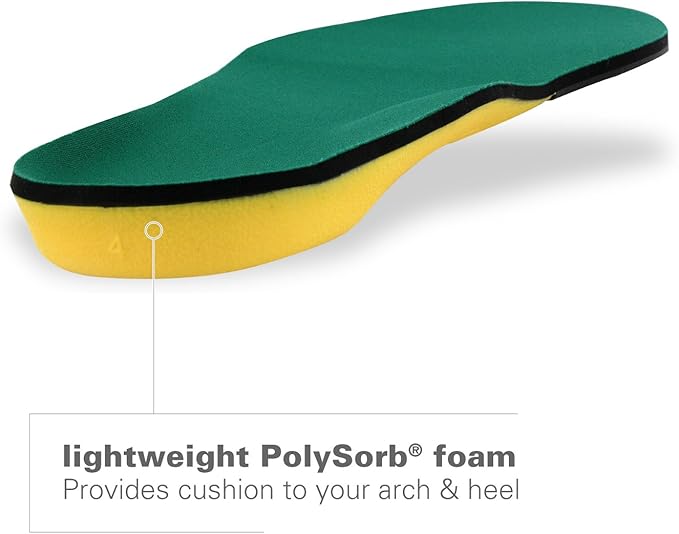 Spenco Polysorb Heavy Duty Maximum All Day Comfort and Support Shoe Insole Women's 7-8.5 / Men's 6-7.5