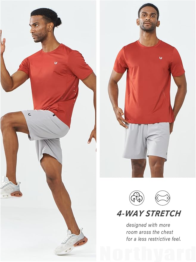 NORTHYARD Mens Athletic Shirts Short Sleeve Gym Workout Running Training Sports Performance T Shirt Basic Tee for Men