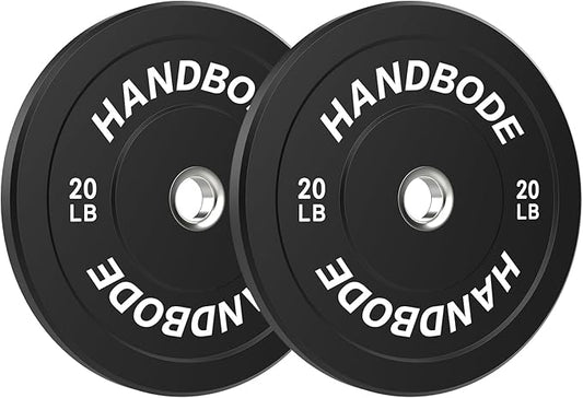 Bumper Plates 2 - Inch Olympic Weight Plate Set for Barbell, 10-55 lb Rubber Weights Sets for Home Gym, Strength Training Plate, Weight Lifting, Black