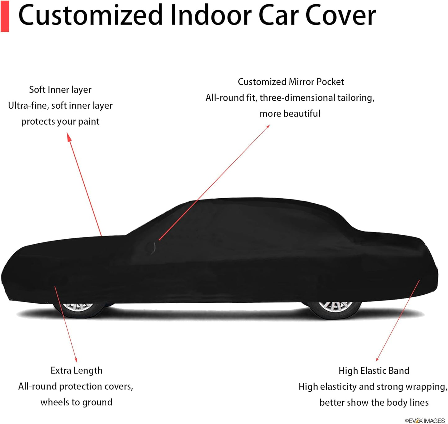Soft Stretch Classic Car Cover Custom-fit for Lincoln Town Car 2001–2011 with Extended Wheelbases Full-Size Sedans Accessories for Indoor Underground Garage Car Show & Storage Dust Protection 221.in