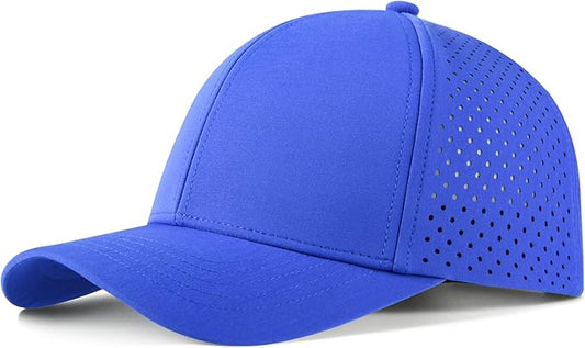 VOBOOM Men Quick Dry Baseball Cap Laser Cut Mesh Ball Curved Brim Snapback Hat