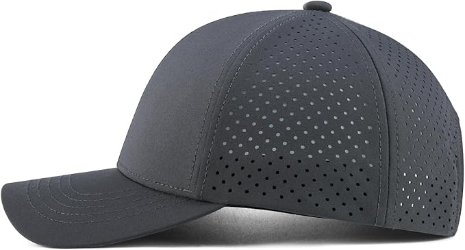VOBOOM Men Quick Dry Baseball Cap Laser Cut Mesh Ball Curved Brim Snapback Hat