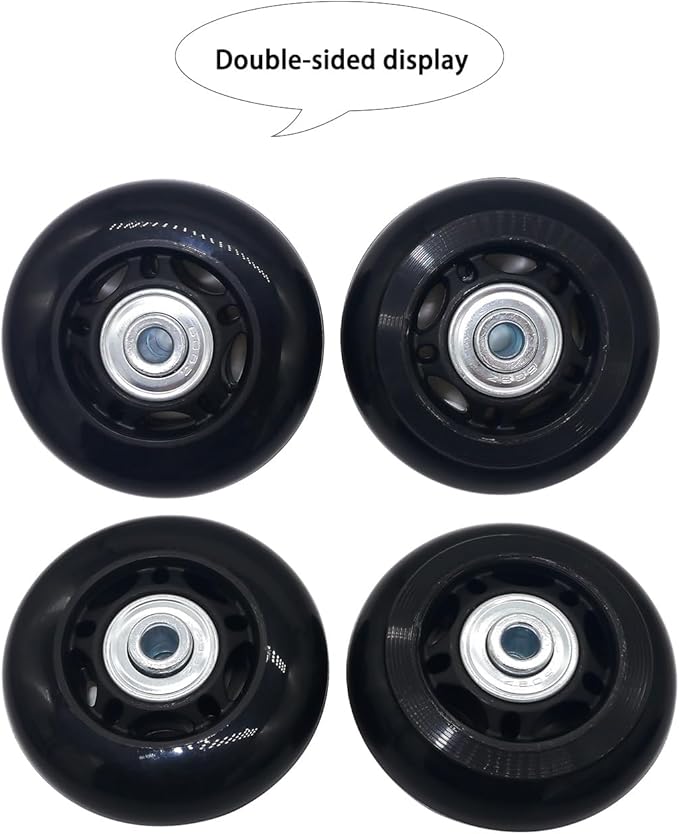 Mute Wear-resistant Outher Diameter 2.5 inch Luggage Suitcase Replacement Wheels Kit Inline Outdoor Skate Replacement Wheels (2.5 in × 0.94 in)