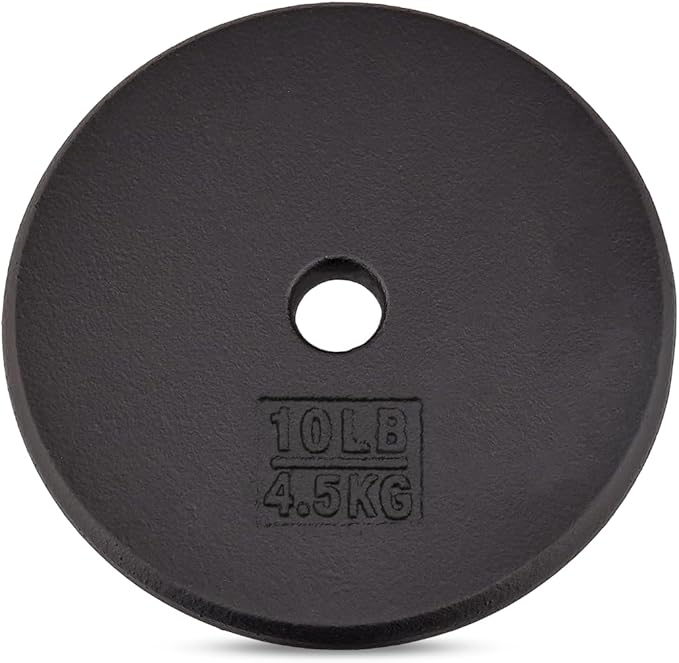 Yes4All Standard 1" Cast Iron Weight Plate - Ideal for Strength Training - Multiple Weight: 5LB to 25LB (Single & Set of 4)