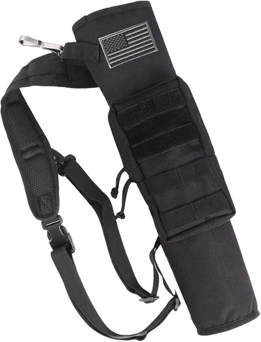 KRATARC Archery Lightweight Back Arrow Quiver Dual Use Foldable Compact Hip Arrows Bag with Molle System Pocket Hanged for Target Shooting Hunting