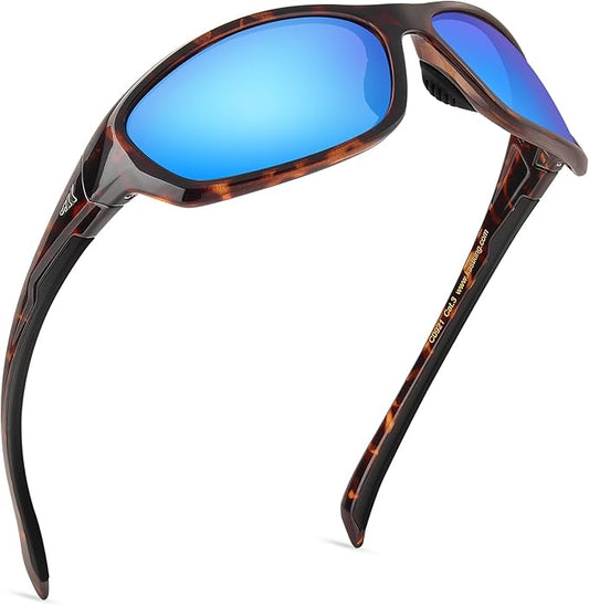 KastKing Hiwassee Polarized Sport Sunglasses for Men and Women, Wrap Sunglasses for Fishing Cycling and Running,UV Protection