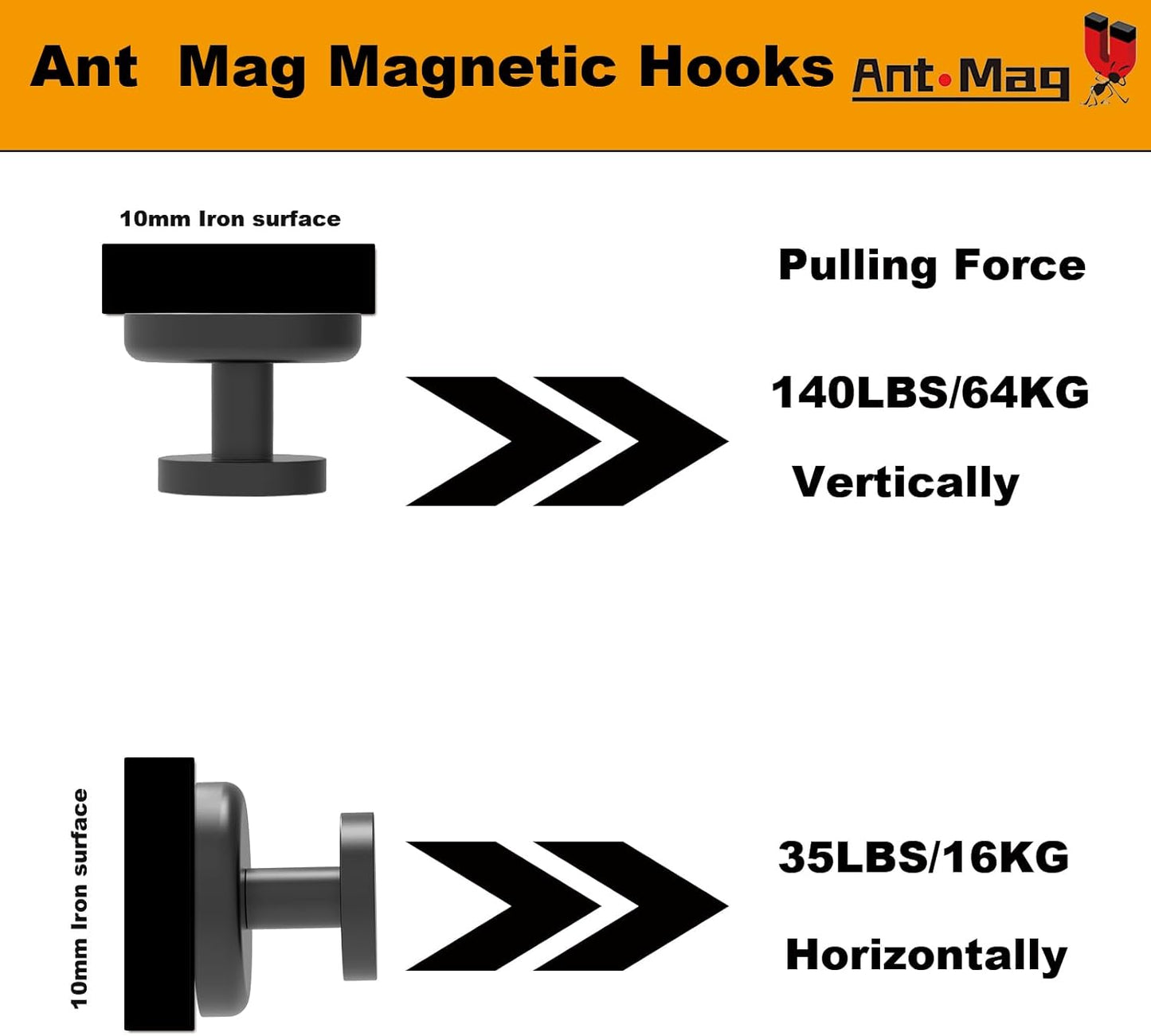 Ant Mag Magnet Hooks Heavy Duty 160lbs for Coat Hanging Strong Magnet Hangers for Metal Surface Great Organization for Cruise Cabinet Door Kitchen Room Office