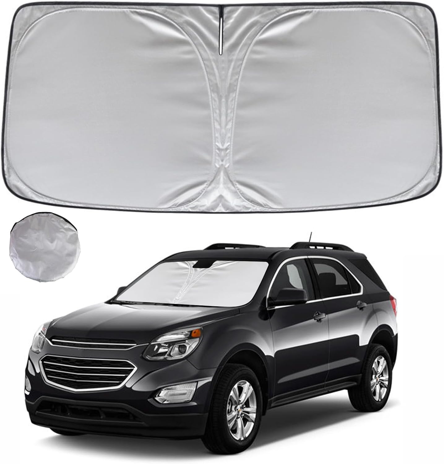 KAYZT Windshield Sun Shade for 2010-2017 Che-vrolet/Chevy Equinox Foldable Sunshade Front Window Custom Fit Car Accessories