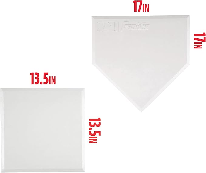 Franklin Sports MLB Baseball Base Set - Throw Down Rubber Bases for Baseball + Softball with Home Plate - Portable Backyard Baseball, Softball, Kickball Bases