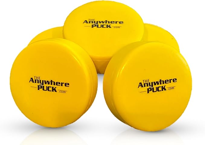 Nature Bound The Anywhere Puck Foam Hockey Training Puck (6 Pack with Drawstring Storage Bag), for Children and Adults, Indoor and Outdoor Use