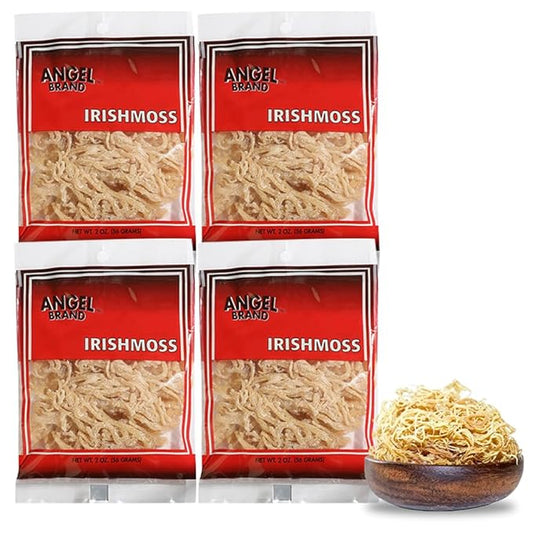 Angel Brand Irish Sea Moss 2 oz Pouch, Pack of 4 - Nutrient-Rich Sea Vegetable Harvested from Clean Ocean Waters - Irish Sea Moss for Smoothies & Soups