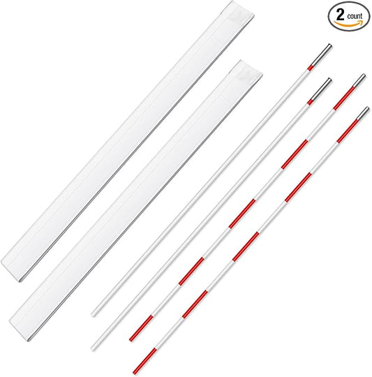 Shappy Volleyball Antenna Pole Set Volleyball Training Equipment Beach Sports Indoor Outdoor Accessories Fiberglass Collapsible Referee Antennae Poles with Sleeve