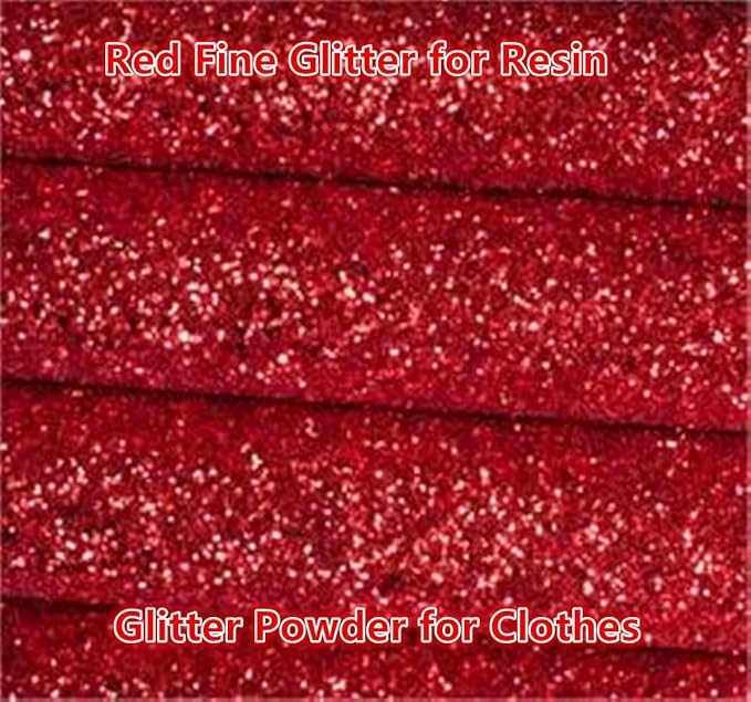 Go Ho Hair and Body Glitter Spray,Red Glitter Spray Dry Powder Makeup for Clothes,Festival Loose Sparkle Powder,Holographic Ultra Fine Resin Glitters for Crafts,10g