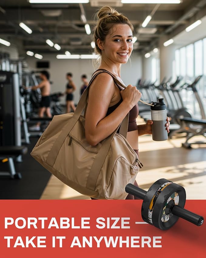 VINSGUIR Ab Roller Wheel, Abs & Core Workout Equipment for Home Gym with Knee Pad Accessories, Abdominal Wheel for Full-body Strength Training