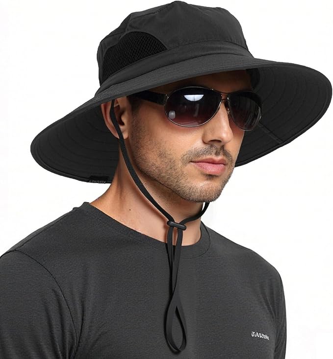 EINSKEY Wide Brim Sun Hat, UPF 50+ UV Protection Waterproof Packable Bucket Hat for Men & Women, Fishing Hiking Beach Garden