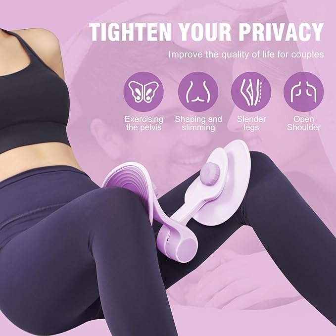 Thigh Trainer - Thigh Toner, Pelvic Floor Trainer, Kegel Trainer & Butt, Leg, Arm Toning Trainer Equipment for Home Gym Workout